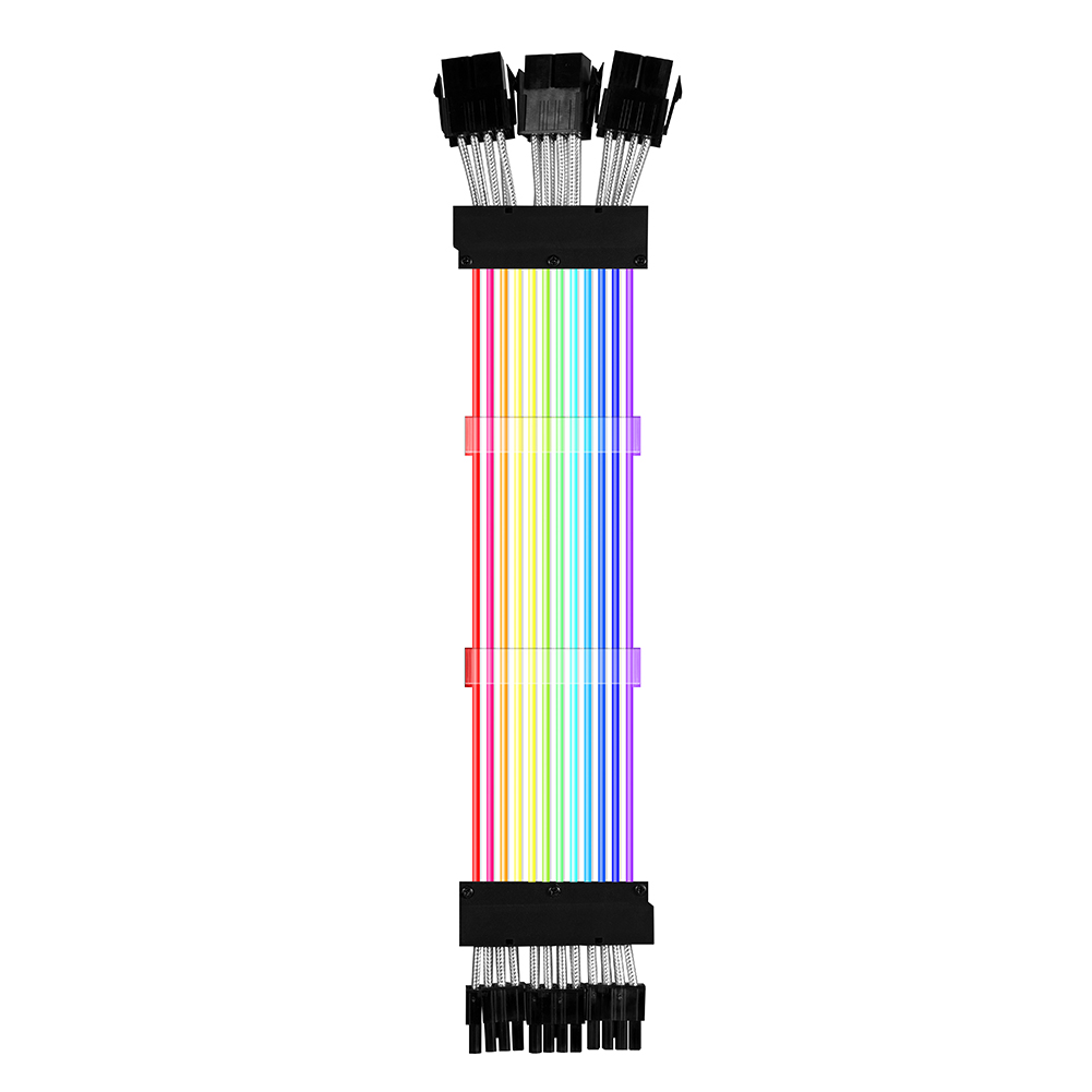 

PSU Extension Cable Addressable RGB ATX 24Pin for ATX Power Supply Unit, Three 8pin（6+2pin）, 501 Original