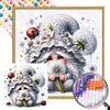 Diamond Painting-DIY Round Part AB Drill Flower Gnome(45*45CM)