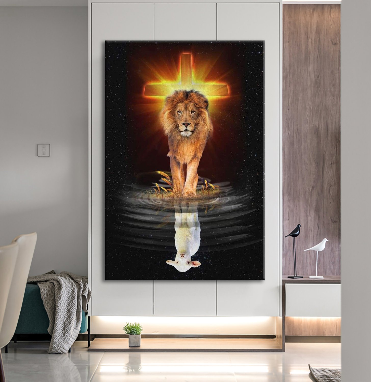 The Lion of Judah and the Lamb of God Canvas Wall Art