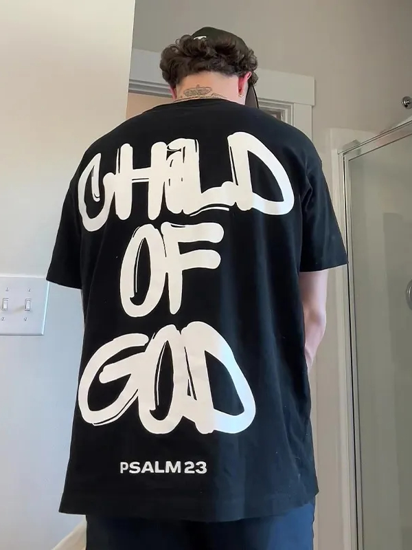 Child Of God Print Cotton T-shirt