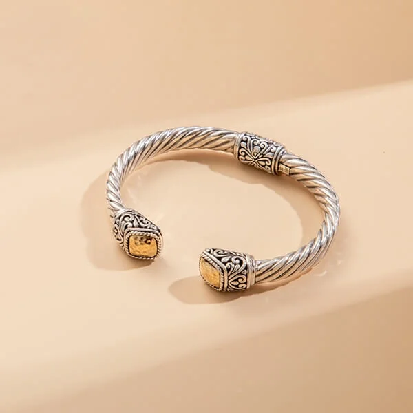 Sterling Silver Gilt Vintage Fashion Handmade Bracelet