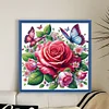 Rose Butterfly-11CT Stamped Cross Stitch 40*40cm/15.75*15.75in