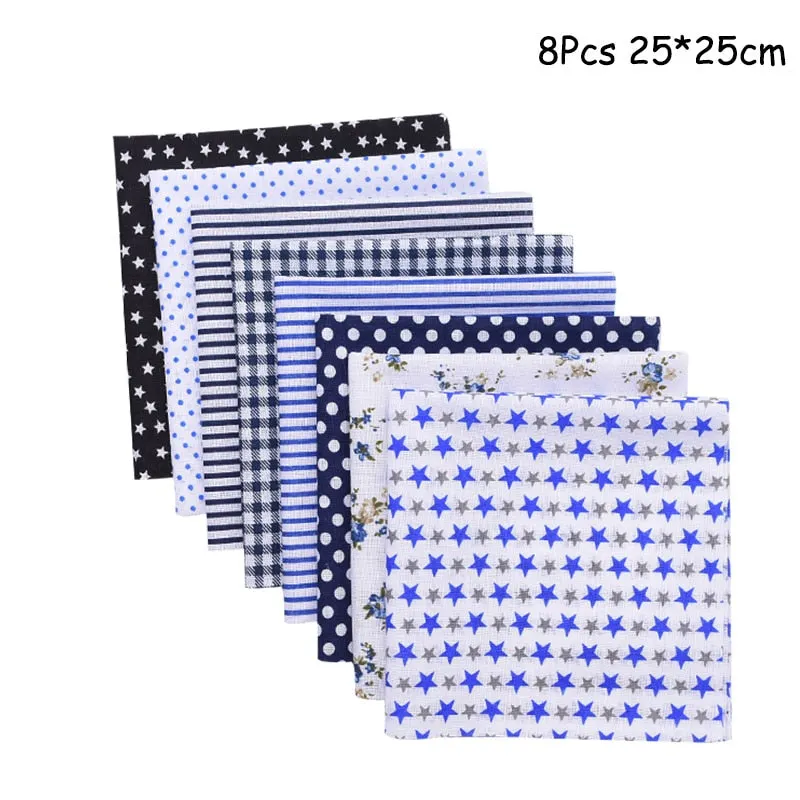 25x25cm and 25x20cm Printed Cotton Fabric Cloth Sewing Quilting Fabrics for Patchwork Needlework DIY Handmade Accessories