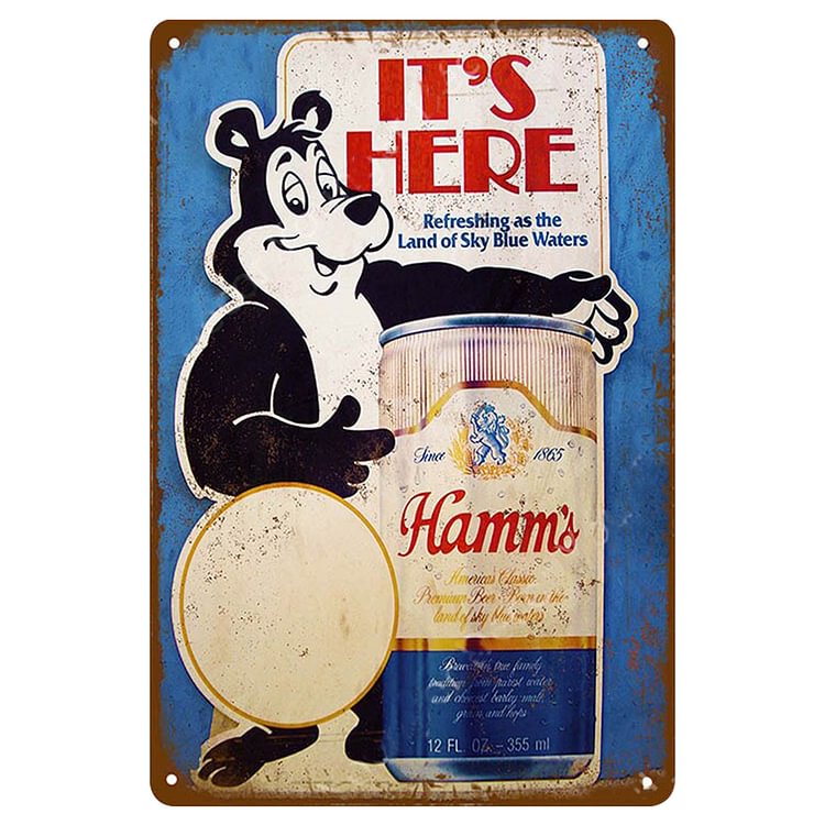 【20*30cm/30*40cm】Hamm's Beer - Vintage Tin Signs/Wooden Signs