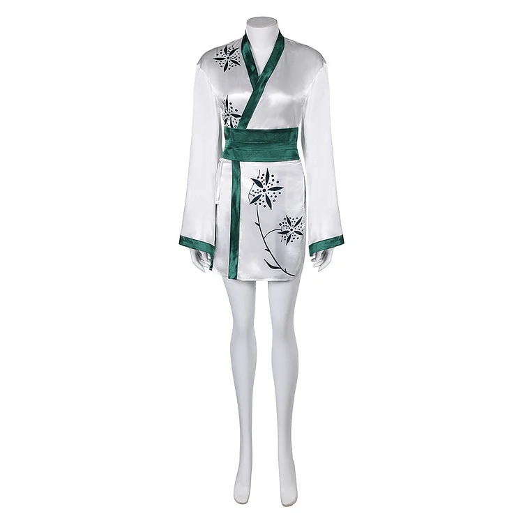 ABBA Anni-Frid Synni Lyngstad Retro 70s White Tunic Robe Cosplay Costume Outfits Halloween Carnival Suit
