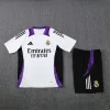 Kids Kit Real Madrid 24-25 Short-sleeve Tracksuit White with purple Chandal