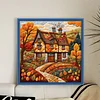 Autumn Cabin-11CT Stamped Cross Stitch 45*45cm/17.72*17.72in