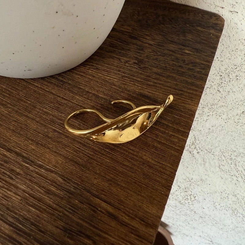 Copper Leaves Plating Leaf Rings