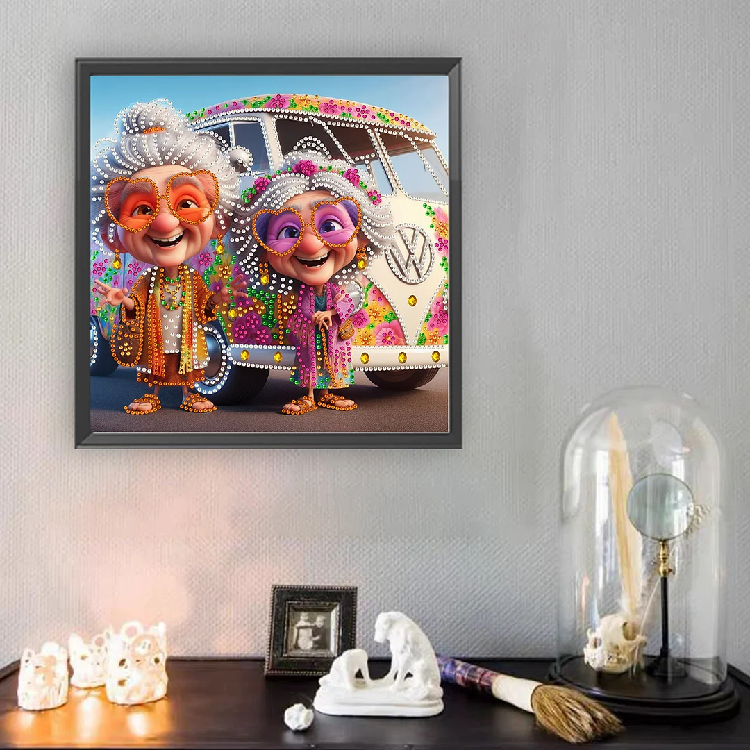 Grandma - Diamond Painting - Partial Special Shaped Drill(Canvas|30*30cm)