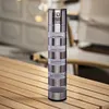 2 In 1 Pepper Mill Stainless Steel Seasoning Container for Travel (Five Tier)