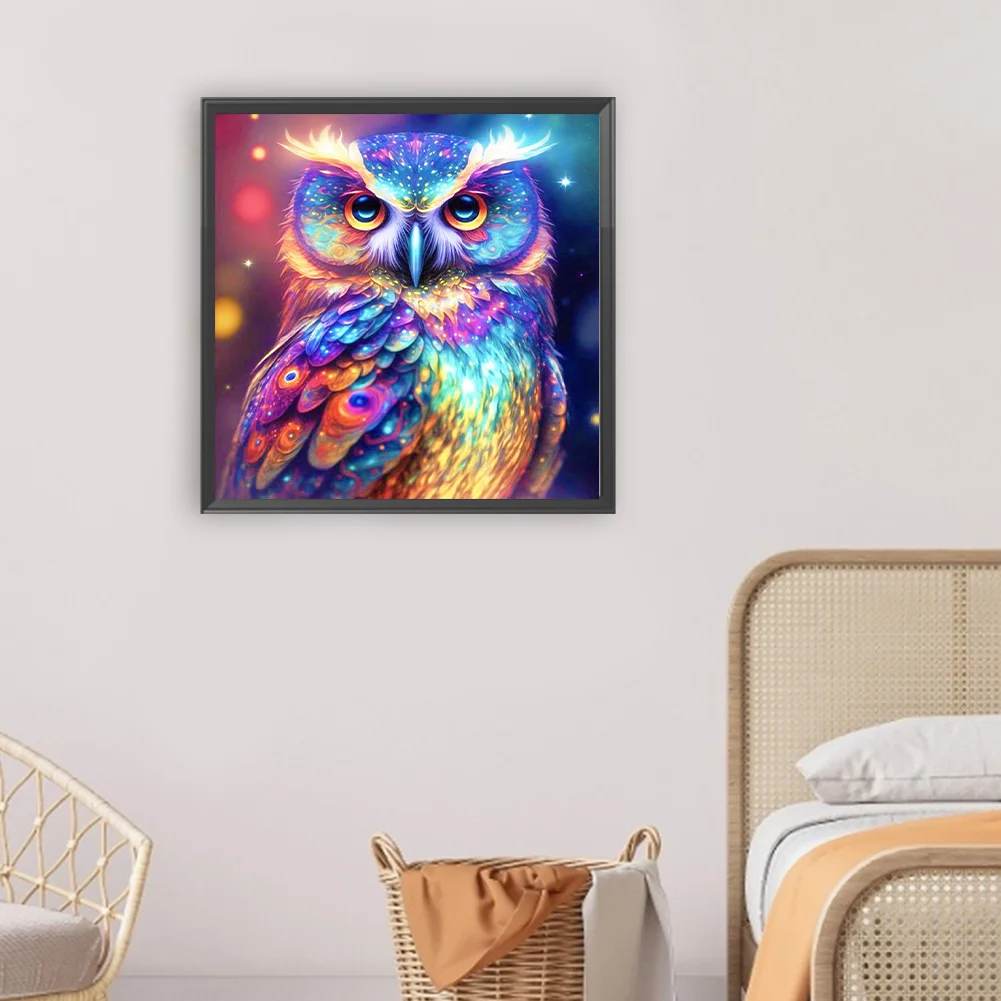 Full Round Diamond Painting 30*30cm - Color Owl