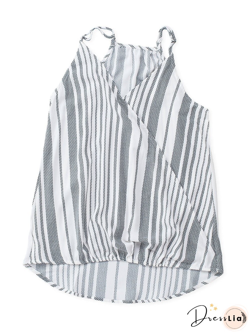 Slate Striped Draped Camisole