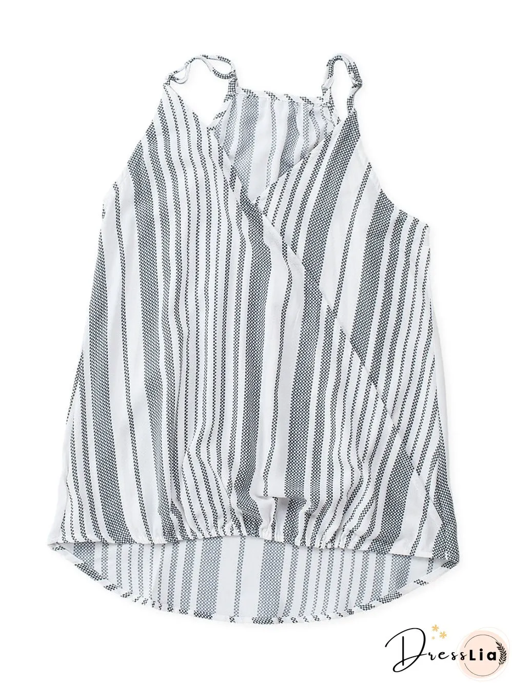 Slate Striped Draped Camisole