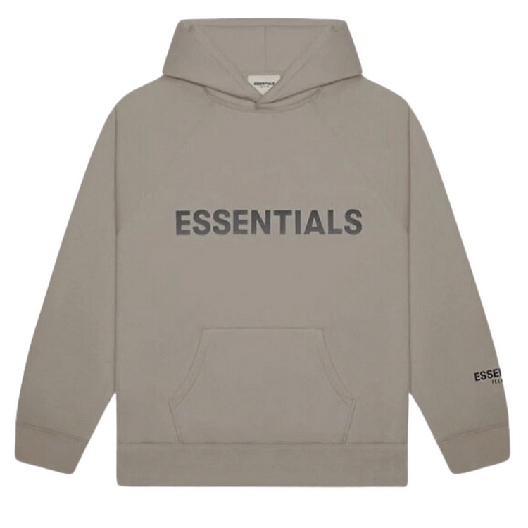 Fear of God Essentials Pullover Hoodie Applique Logo Taupe