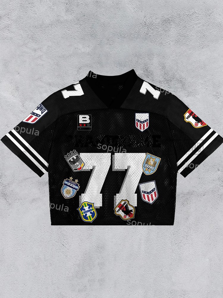 Casual Street Retro Mesh Jersey
