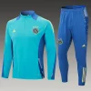 2024/2025 Ajax Half-Pull Training Suit Baby Blue Football Jersey 1:1 Thai Quality