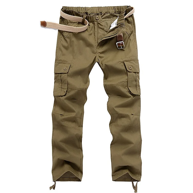 Men's Cargo Pants Hiking Pants Pocket Plain Comfort Breathable Daily