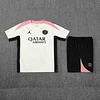 2025/2026 Psg Paris Pre-Match Training White Pink Shirt+Shorts 1:1 Thai Quality