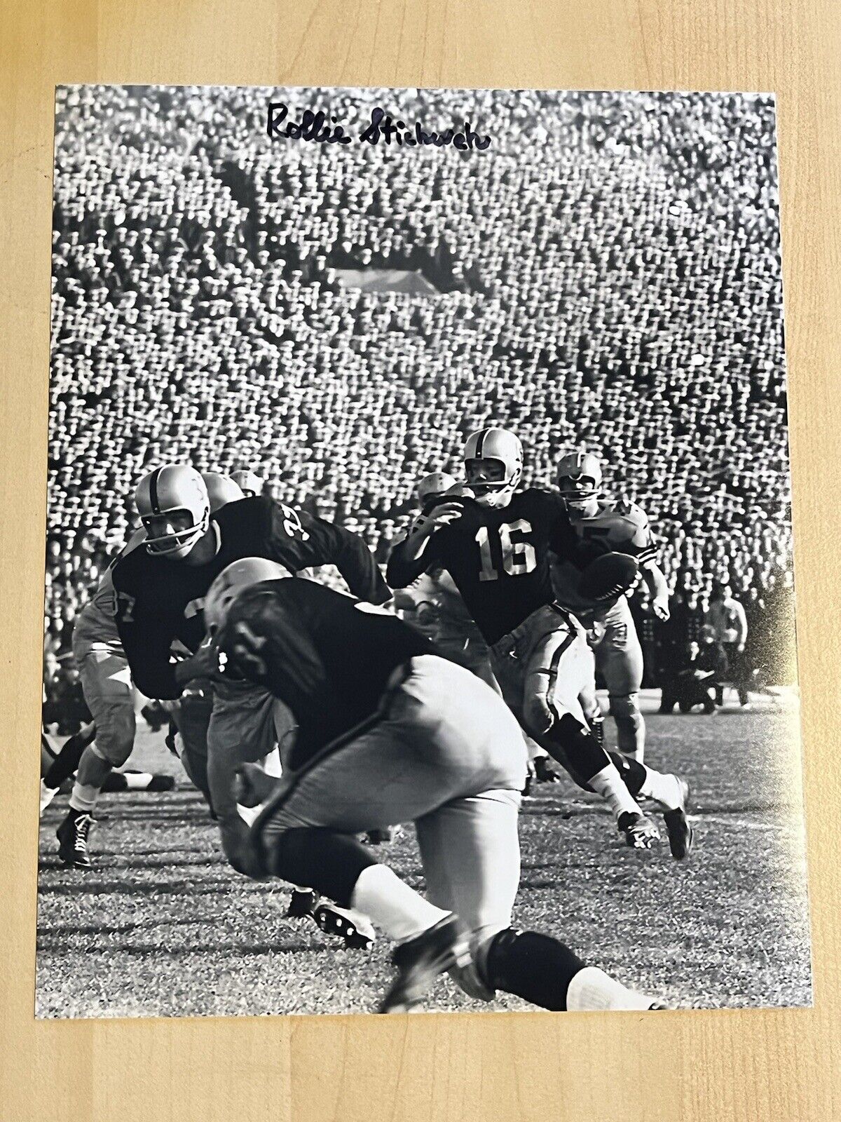 ROLLIE STICHWEH HAND SIGNED 8x10 Photo Poster painting AUTOGRAPHED ARMY FOOTBALL COA