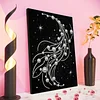 DIY Pearl Painting Curve for Home Wall Decor with Frame(40*30cm)