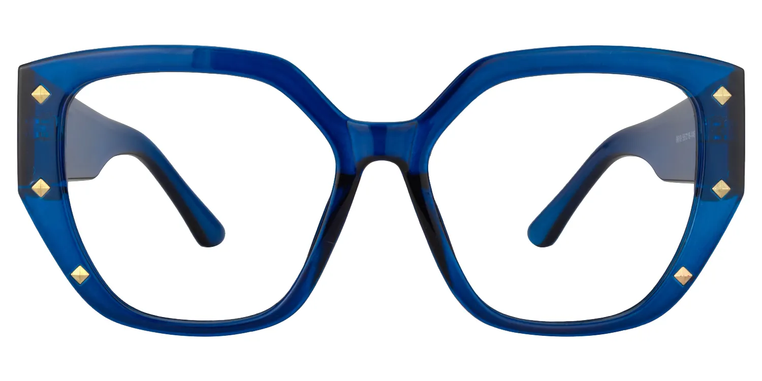 Fletcher Dunelblau Geometrisch Brille   Dunkelblau