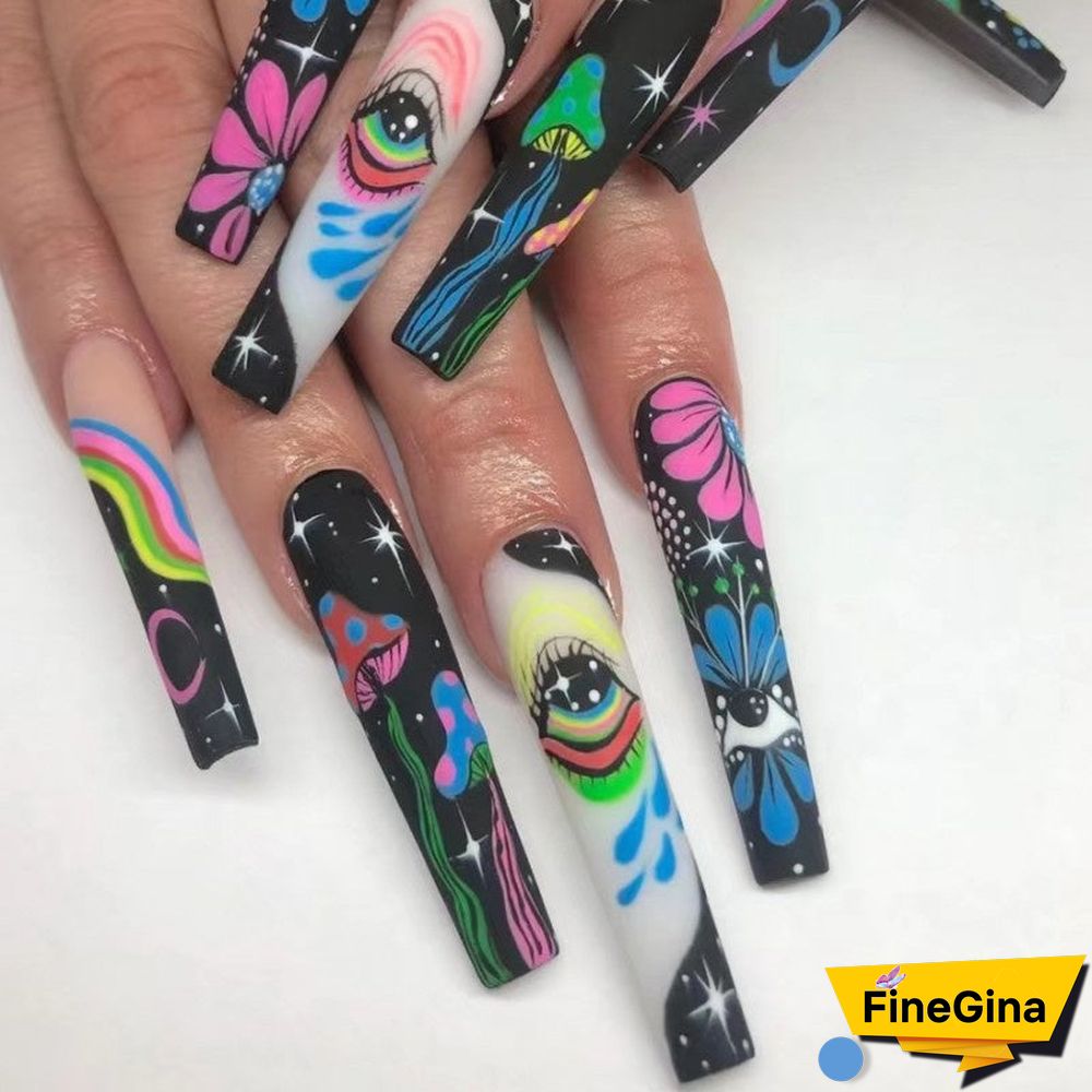 Women's Art Removable Fake Nail Hot Girl Long European and American Ballet Armor Glue Provided Wearable Nail