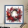 Christmas Wreath And Bird-11CT Counted Cross Stitch 40*40cm