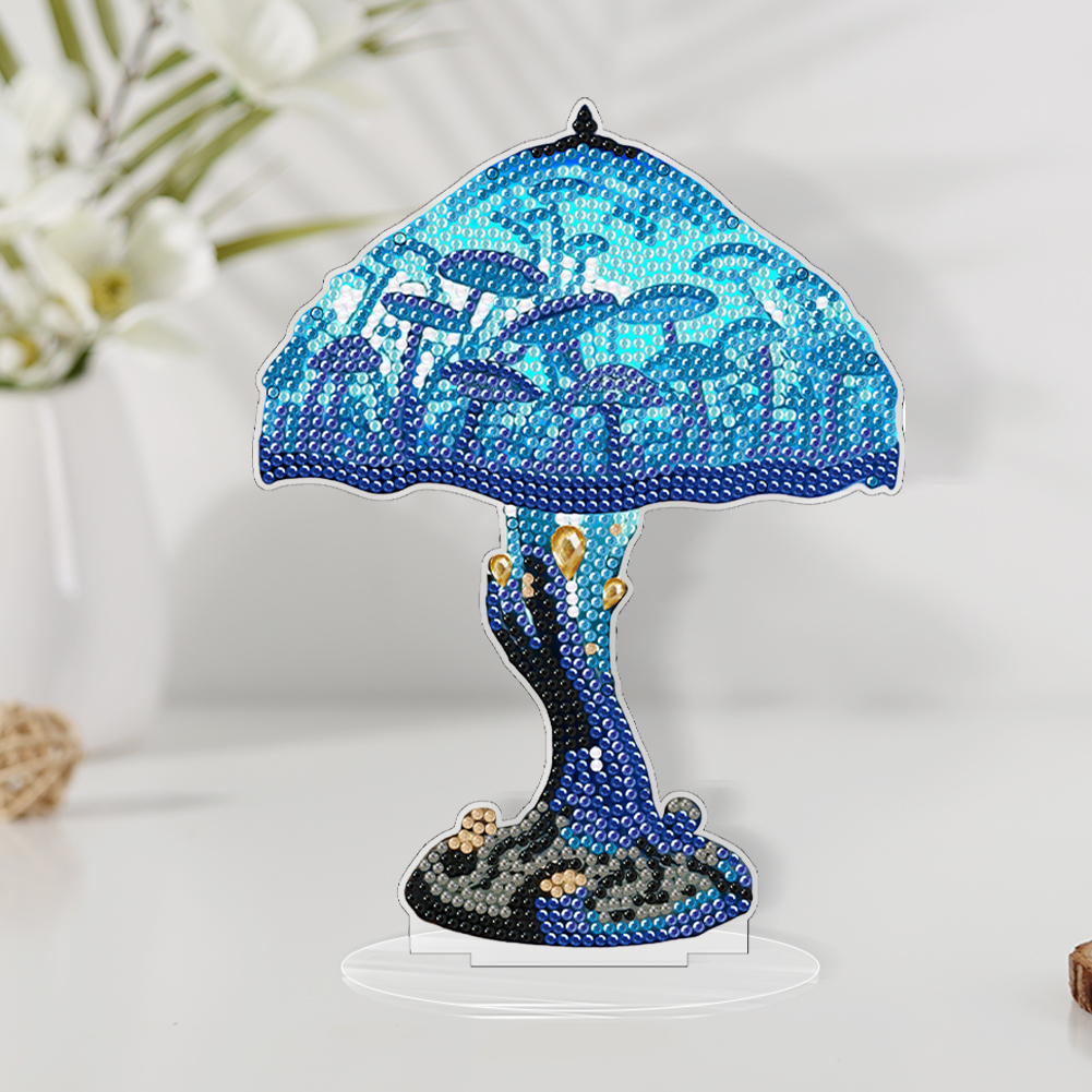 Diy Mushroom Diamond Painting Ornamentssingle Sided With Light Button