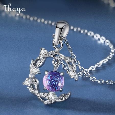 Thaya 925 Silver Tangled Vines Love Necklace