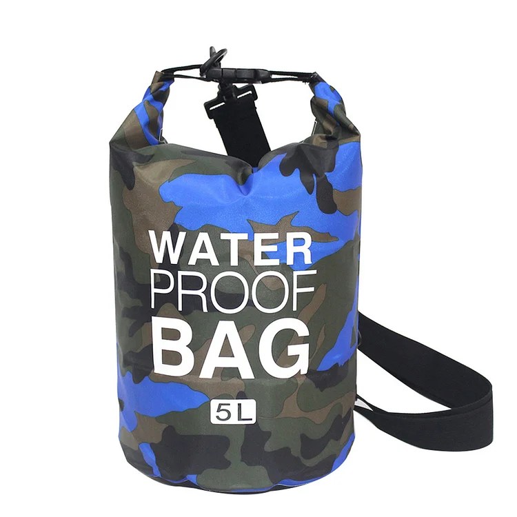 PVC Boating Water Bag Inflatable Waterproof Soft for Water Sports (Blue 5L)