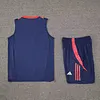 2024/2025 Manchester United pre-match training Blue Jersey+Shorts 1:1 Thai Quality