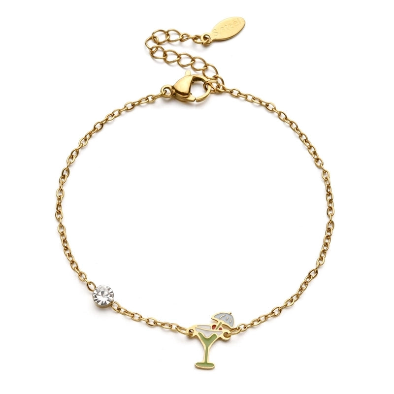 Basic Minimalist Classic Style Letter Hot Air Balloon Heart Shape 304 Stainless Steel Bracelets In Bulk