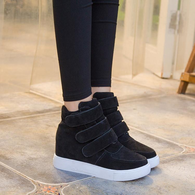 VCSHOES Simple Increased Velcro Ankle Boots