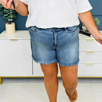 Women's Summer Thin Rough Edge Denim Shorts