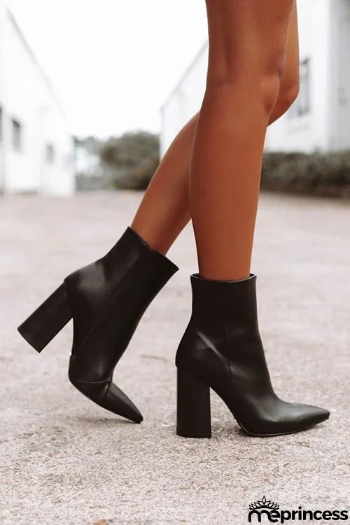 Point Toe High Heel Boots