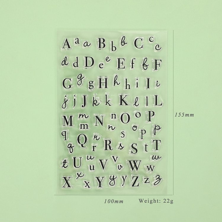 JOURNALSAY 1pc Creative Santa Claus English Alphabet Transparent Silicone Seal Stamps