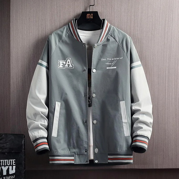 Varsity Jacket For Men Baseball Jackets Men's Baseball Uniforms Spring and Autumn Leisure Coat for Boys