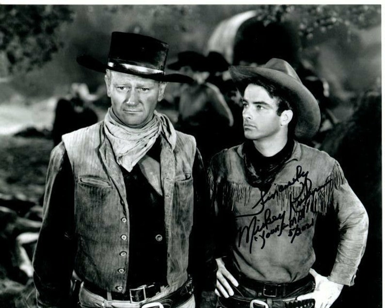 Mickey kuhn signed autographed red river w john wayne Photo Poster painting