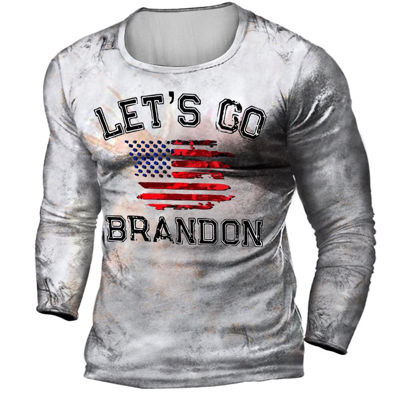 Let's Go Brandon Men's Outdoor Vintage T-Shirt-Compassnice®