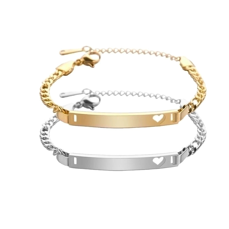 Minimalist Geometric 201 Stainless Steel 18K Gold Plated Stainless Steel Bracelets In Bulk