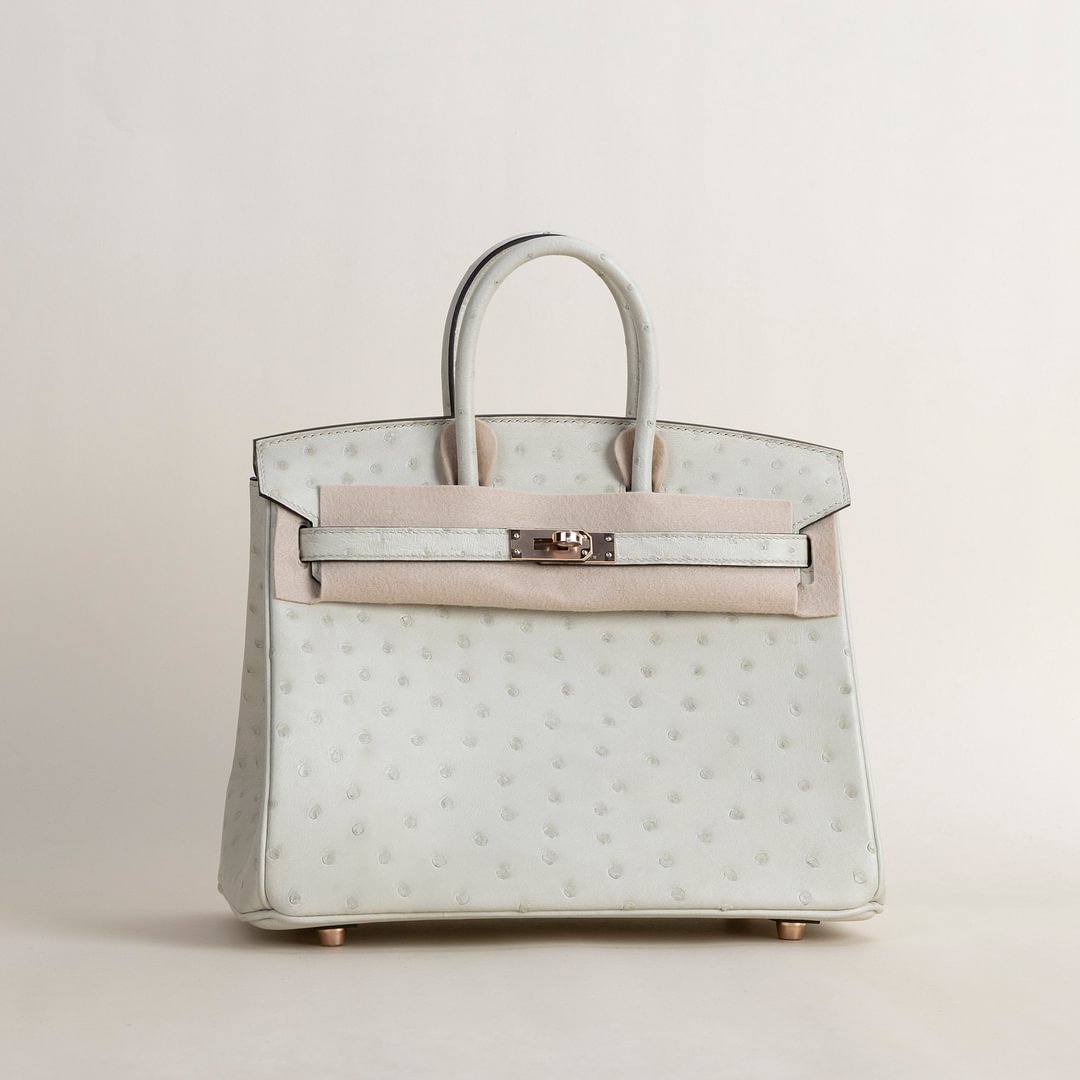 Birkin 25cm Ostrich 3C Parchemin GHW