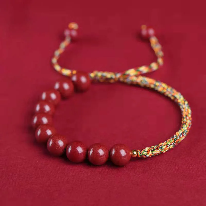 Cinnabar King Kong Knot Blessing String Bracelet