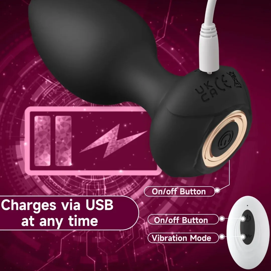 Jack - Vibrating Anal Butt Plug Vibrators Wireless Remote Controller Anal Plug Male Prostate Massage