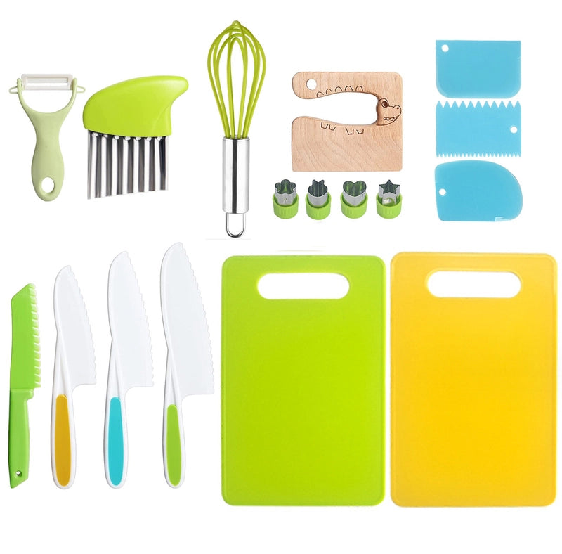 Casual Solid Color Plastic Chopping Board Fruit Knife 1 Set