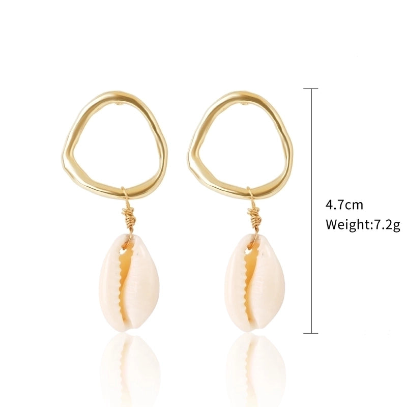 Fashion Shell Shell Inlaid Shell Artificial Pearls Women’s Earrings 1 Pair