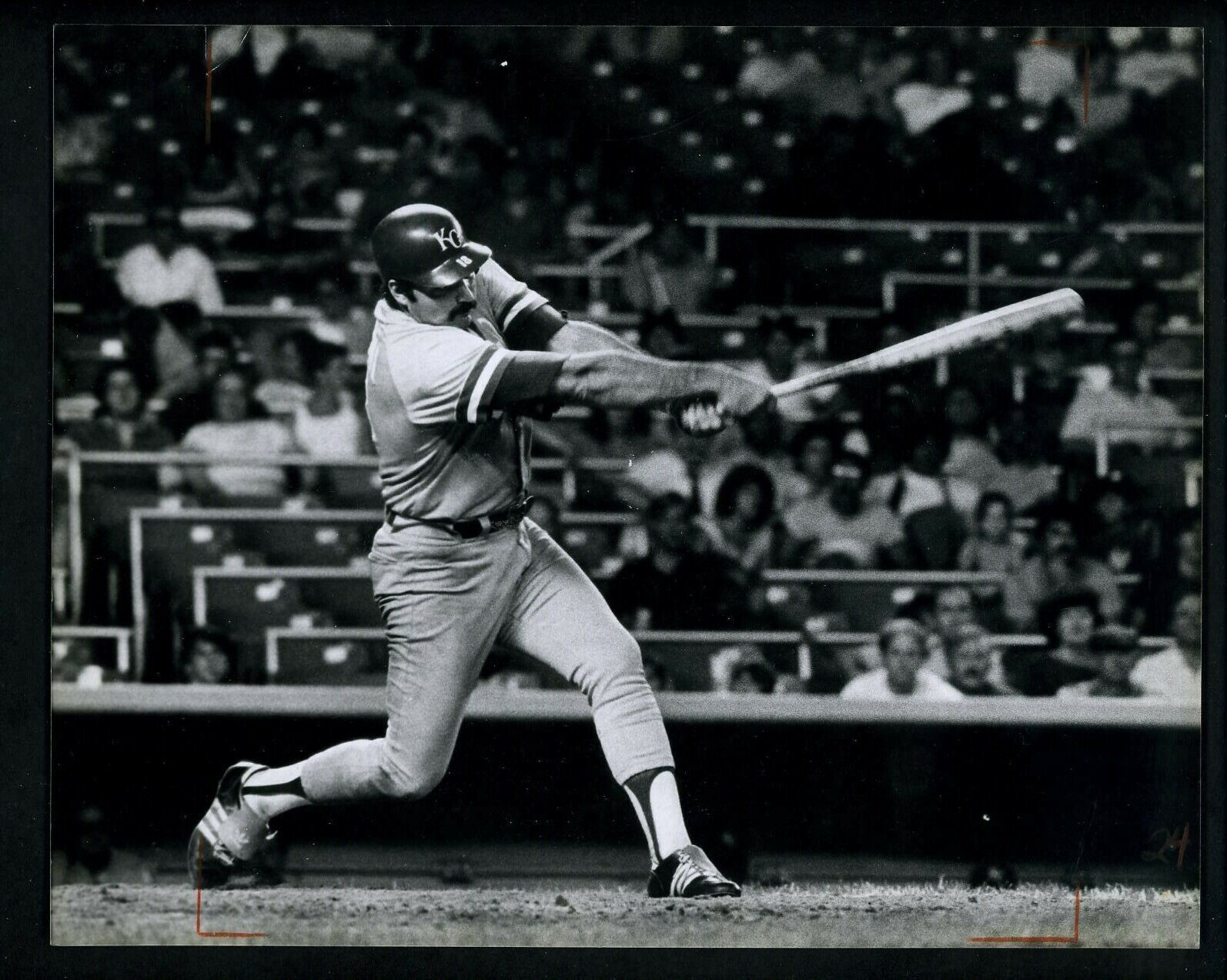 Steve Balboni circa 1980's Press Original Photo Poster painting Kansas City Royals