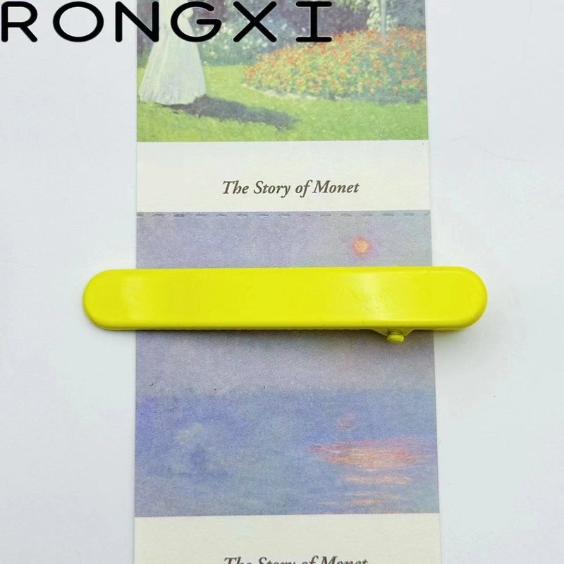 6cm Stick Clip Thin Round Head Solid Duckbill Clip Shiny Seamless Hair Clip Handmade DIY Material Side Clip Hair Clip