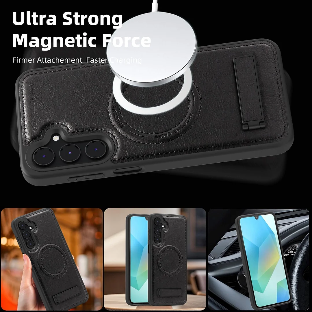 Samsung Galaxy Z Fold 6 Leather Case Magnetic Protective Case Holder Phone Case