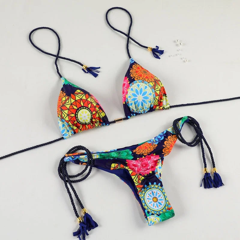 Blue Color Bikinis Sexy Bikini Set 2022 Swimsuit Women Hollow out Swimwear Adjustable String Biquini Push Up Female Beachwear