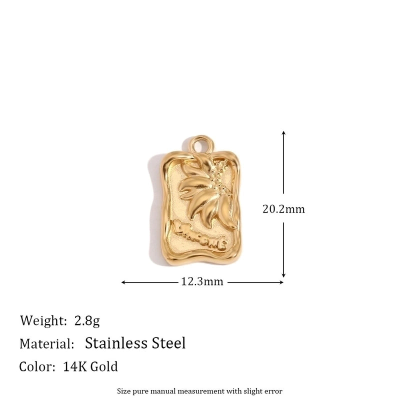 1 Piece 304 Stainless Steel 14K Gold Plated Geometric Jewelry Accessories Pendant